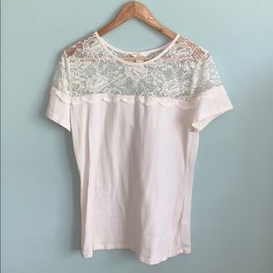 White Lace Top H&M Shirt